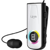 LinkTech V82 Solid LED Ekranlı Titreşimli Makaralı Bluetooth Kulaklık - Beyaz