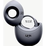 LinkTech X166 Aı 165 Dil Çeviri Destekli Açık Kulak Tasarımlı Bluetooth Kulaklık - Gri