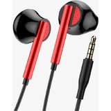 Linktech Yüksek Basslı Kablolu Kulaklık , Linktech H64 Kırmızı Mikrofonlu Kablolu Kulak Içi Kulaklık , Aux Kablolu Kulaklık