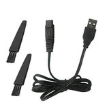 LinMei Mikro Touches için Tıraş Makinesi Şarj Cihazı USB Kablosu Solo Elektrikli Tıraş Makinesi Solo Düzeltici USB Şarj Kablosu 80 cm 2 Temizleme Fırçası ile