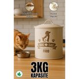 linmetal 9000ML Kedi Maması Saklama Kabı Köpek Maması Saklama Kabı 3KG Mama Kapasitesi Kırılmaz Bükülmez Kre