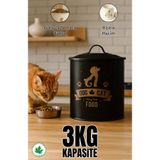 linmetal 9000ML Kedi Maması Saklama Kabı Köpek Maması Saklama Kabı 3KG Mama Kapasitesi Kırılmaz Bükülmez