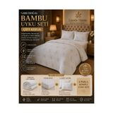 Linnda Home %100 Doğal Bambu Uyku Seti Çift Kişilik 4 Parça – 195x215 Yorgan + 160x200 Yatak Pedi + 2 Adet 50x70 Yastık