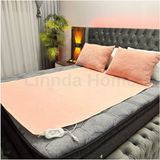 Linnda Home 120 x 150 Lux Çift Kişilik Elektrikli Battaniye Pembe Pamuklu Pembe Düz - 100 x 120 cm