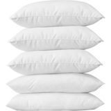 Linnda Home 5 Adet Antialerjik Boncuk Silikon Yastık 1000 Gr. - 50 x 70 cm - Beyaz