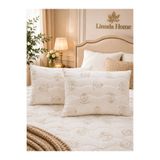 Linnda Home Çift Kişilik Doğal Uyku Konforu 2’li Merinos Boncuk Yün Yastık Seti – 50x70 cm