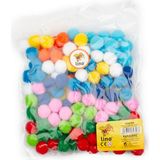 Lino 20 mm Renkli Ponpon 150 Adet Sanatsal Malzeme Yaratıcı Projeler İçin