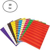 Lino 2802JQ-1 50x70 cm Simli Çizgi 10 Renk Desenli Kağıt