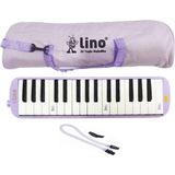 Lino 32 Tuşlu Melodika Pastel Mor Bez Çantalı Eğlenceli Müzik Aracı Sınırsız Yaş İçin - 02-Sarı