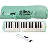 Lino 32 Tuşlu Melodika Pastel Yeşil Renkli Bez Çanta ile 32 Tuşlu Eğlenceli Müzik Aleti