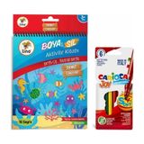 Lino Boya Sil Aktivite Boyama Kitabı Denizaltı (Silinebilir) & Carioca 6'li Boyama Kalemi