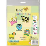 Lino Küçülen Kağıt 2 li Paket 20x25 cm 2 Adet Renkli Eğlenceli Tasarım