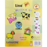 Lino Küçülen Kağıt 20x25 cm Renkli Desenli 1 Paket 2 Adet Eğlenceli Sanatsal Malzemeler