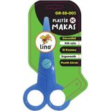 Lino Mavi Plastik Çocuk Makası Ergonomik Tasarım Güvenli Kullanım 1 Adet