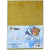 Lino Simli Karton 10 Renk 10'lu Karişik Renk 20 x 30 cm - Çok Renkli