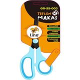 Lino Teflon Güvenlikli Küt Uçlu Ergonomik Paslanmaz Çelik Makas 1 Adet Mavi
