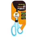Lino Teflon Yapışmaz Makas 1 Adet Mavi Renk Küt Uçlu Ergonomik Tasarım ile Güvenli Kullanım