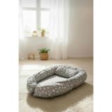 LinoaBaby GriYıldız desen Babynest Bebek Yatağı Anne Yanı Yatağı