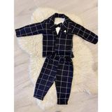 Linoş Kids Erkek Bebek Pamuklu Takım Elbise Papyon - Pantolon - Ceket - Gömlek Düğün-Nişan Takım Elbisesi - 6 - 9 Ay - Siyah