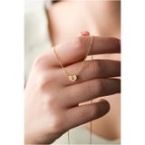 LİNOVE JEWELLERY B Harf Gümüş Kolye 925 Ayar Gümüş Üzeri 14k Altın Kaplama Harfli Kalp Kolye