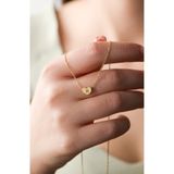 LİNOVE JEWELLERY H Harf Gümüş Kolye 925 Ayar Gümüş Üzeri 14k Altın Kaplama Harfli Kalp Kolye