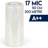 LİNPAŞ BLOWN & CAST EXTRUSION Palet Streç Film 17MIC 50CM x 300MT (Şeffaf) Ultra Güçlü Sarım