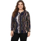 Linsolita Kadın V Yaka Baskılı 2 Düğmeli Bluz BGL-ST05096