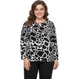 Linsolita Kadın V Yaka Modelli Baskılı Bluz BGL-ST05103