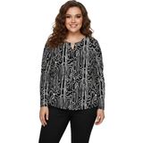 Linsolita Kadın V Yaka Modelli Baskılı Bluz BGL-ST05105