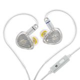 LINSOUL TANGZU Wan'er S.G II Kulak İçi Monitör, HiFi Kablolu Kulaklık, 10 mm Dinamik Sürücü PET Membranlı Oyun Kulaklığı, 2pin Çıkarılabilir OFC Kablolu (Beyaz, 3,5 mm, Mikrofonlu)