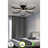 Linup Modern Plafonyer Tavana Sıfır LED Avize Beyaz Işık - Siyah
