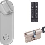 Linus® Set - Akıllı Kilit L2 Gümüş, Ayarlanabilir Silindir ve Akıllı Tuş Takımı