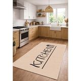 Lioara Home Dijital Baskılı Halı – Modern, Kaymaz Taban, Mutfak Için Halı - Bej - 200 x 300 cm