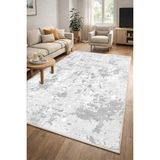 Lioara Home Modern Dijital Baskı Halı | Yıkanabilir Kaymaz Taban Salon & Yatak Odası Halısı - Gri - 200 x 290 cm