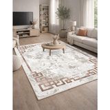 Lioara Home Modern Dijital Baskı Halı | Yıkanabilir Kaymaz Taban Salon & Yatak Odası Halısı - Pembe - 50 x 60 cm