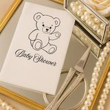 Lion Baskı ve Organizasyon Kişiye Özel Baby Shower Peçetesi – Ayıcık Temalı Sevimli Parti Peçetesi 20 Adet - Beyaz