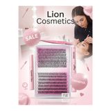 lion cosmetics 280 Adet Takma Kirpik Küme Seti Yapıştırıcı Cımbız ve Sökücü 30P+40P 16-16 MIX