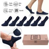 Lion Monroe Saf Bambu 4 Mevsim Kadın Babet Çorap Dikişsiz Görünmez Kaydırmaz Topuk Silikonlu Premium Hediye Kutulu 6'lı Prime Comfort S682AZNS - 39 - 42 - Lacivert