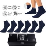 Lion Monroe Saf Bambu Erkek Lastiksiz Lacivert Soket Dikişsiz Premium Çorap 6'lı Paket / Iz Bırakmaz / Sıkmayan / Diyabetik Çorap