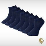 Lion Monroe Saf Bambu Erkek Patik Düz Kısa Lacivert Çorap Dikişsiz Premium Kutulu 7'li L5952AZNP SoftAura - Standart