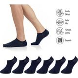 Lion Monroe Saf Bambu Kadın Sneaker Lacivert Çorap Dikişsiz Görünmez Bilekte Spor Çorap Premium 6'lı L5952AZNB Softaura - 40