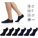 Lion Monroe Saf Bambu Kadın Sneaker Siyah - Lacivert Çorap Dikişsiz Görünmez Bilekte Spor Çorap Premium 6'lı L5952AZNB Softaura - 38