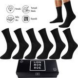 Lion Monroe Saf Pamkulu 4 Mevsim Erkek Soket Uzun Düz Tenis Çorap Dikişsiz Premium Hediye Kutulu 6'lı Prime Cotton Serisi F3180GXNS - 35 - 38 - Siyah