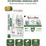 Lion Paw 1-10 kg Köpek Dış Parazit Ense Deri Damlası Pire Bit Kene Iç Parazit Tableti Bitkisel 1 Damla 1 Tablet - Yeşil