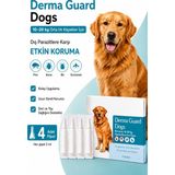 Lion Paw 10-20 kg Köpek Dış Parazit Ense Deri Damlası Pire Bit Kene Deri Bakımı Için Bitkisel Damla 4x2 ml - Mavi