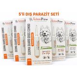 Lion Paw 20-40 kg Köpek Dış Parazit Ense Deri Damlası Pire Bit Kene Deri Bakımı Için Bitkisel Damla 5x3 ml - Kırmızı - Antrasit
