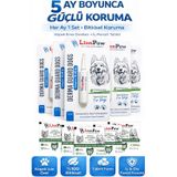 LİON PAW 2'li Set Köpek 10-20 Kg Bitkisel İç Dış Anti Parazit Ense Bitkisel Damla Seti - 5 Damla 5 Tablet
