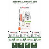 LİON PAW 2'li Set Köpek 20-40 Kg İç Dış Anti Parazit Bitkisel 1 Ense Damla Ve 3 Tablet Seti
