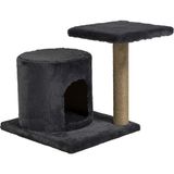 Lion Pet Kedi Tırmalama Evi 52 cm - Ahşap - Bej