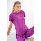 Lion Üniforma Menekşe Dr. Greys Modeli Likralı Hemşire Forması Yarasa Kol Doktor Scrubs Hastane Takımı - Açık Mor - 2XL